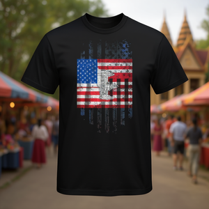Camiseta con bandera americana de Camboya, diseño de orgullo de Camboya y Estados Unidos, color negro, unisex, talla para adultos - Product Image 3