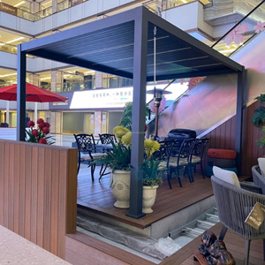 Pérgola Ecológica Impermeable y Resistente al Viento, Venta Directa de Fábrica, 4*4 5*5 6*6, Gazebo de Aluminio Blanco y Negro 2025091214 - Product Image 3