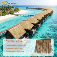 Tuiles de chaume synthétique ignifuges en HDPE pour bar tiki, complexe hôtelier, restaurant, pergola, jardin, décoration extérieure