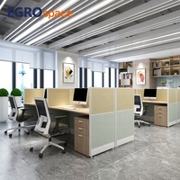 EGROspace Bureau de travail moderne et robuste en aluminium et bois, modèles de meubles, cloison, poste de travail de bureau