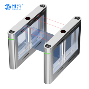 Fabrika Üretimi Metro İstasyonu Bilet Sistemi için Kanatlı Bariyer Kapısı QR Kod RFID Okuyucu Güvenlikli Çevirmeli Turnike - Product Image 4
