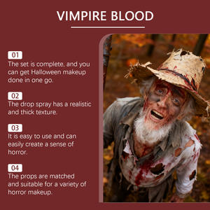 Disfraces de Halloween Body Face Paint Scary Bloody Makeup Blood Pranks Sangre de Halloween - Product Image 6