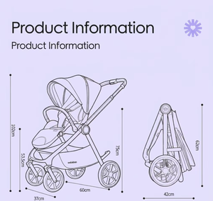 Passeggino di Lusso per Gemelli con <span class=keywords><strong>Seggiolino</strong></span> <span class=keywords><strong>Auto</strong></span>, Pieghevole, Leggero, 3-in-1, in Lega di Alluminio, Utilizzo Bidirezionale per 0-3 Anni - Product Image 4