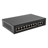 Switch PoE 8 Port Gigabit Penuh 2 Gigabit Uplink IEEE 802.3af/at 48V Power Over Ethernet untuk Kamera NVR