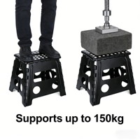 Tabouret pliable en plastique OEM ODM, capacité de charge 330 lb, tabouret pliant multifonctionnel en plastique avec poignée