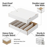 Boîte de rangement pour cartes en carton ondulé Premium 5000 cartes, organiseur de cartes à collectionner compatible avec les Toploaders et les cartes sous protège-cartes