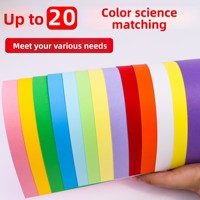 Papier coloré A4 épaissi, 100 feuilles, rose et rouge mélangés, 80g, papier d'impression artisanal pour enfants de maternelle, un paquet