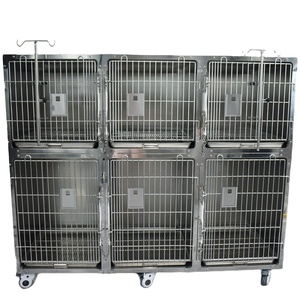 Heavy Duty Large Small Stainless <span class=keywords><strong>Steel</strong></span> Animal Vet Puppies Pet Dog Kennels gabbie per gatti casse casse gabbia banca per cani - Product Image 1