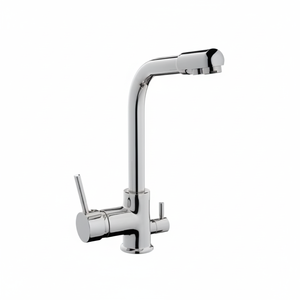 Robinet monocommande doseur IN06 avec valve en laiton 40MM, économie d'eau, flexibles en acier inoxydable, pour cuisine industrielle contemporaine - Product Image 2