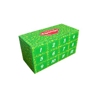 Moins cher beauté calendrier de l'avent boîte en carton jouet voiture chocolat Date cosmétique beignets Biscuit cire fond Cubes boîte