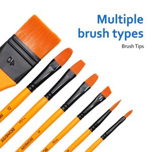 7-Piece Watercolor Brush <b>Set</b> Board Brush with Nylon Hair and Wood Handles-High Quality Art Supplies - Product Image 5