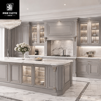 Meubles de cuisine modulaires modernes en gros, armoires en MDF peintes à l'acrylique, écologiques, avec moulures, pour garde-manger, îlot, hôtel, appartement