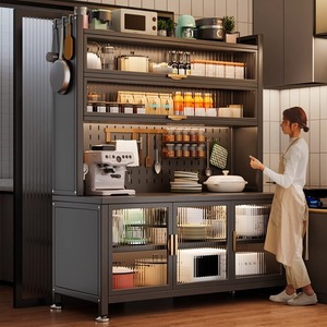 Estante Metálico Multicapa para <span class=keywords><strong>Cocina</strong></span>, Mueble Multifuncional para Almacenamiento de Electrodomésticos, Mueble para Microondas, <span class=keywords><strong>Aparador</strong></span> de <span class=keywords><strong>Cocina</strong></span> - Product Image 3