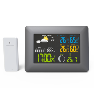 Digital Home <strong>Weather</strong> Station <strong>Barometer</strong> Function Low Power LCD Display Plastic IP65 Rated CE ROHS Certified Temperature - Product Image 5