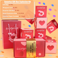 Boîtes d'albums photo personnalisées Emballage de boîte cadeau explosion pour la Saint-Valentin Boîtes en papier surprise mystère