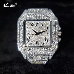 Popular Bling Bling Iced Out Watches Quartz Men Watch Cubic Zirconia Diamond Moissanite Watch