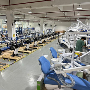 เก้าอี้ทำฟัน R5 สีน้ำเงิน ชุดอุปกรณ์ทำฟันไฟฟ้า ถังบ้วนน้ำลายเซรามิก รับน้ำหนักได้ 180 กก. ผลิตที่ฝอซาน กวางตุ้ง รุ่นปี 2024 - Product Image 1