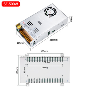 MZMW SE 500W 0-12V 15V 24V 36V 48V 60V 72V 80V 100V Affichage numérique réglable Smps AC DC Alimentation à découpage industrielle - Product Image 2