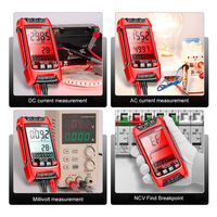 Multimètre numérique 6000/9999 points True RMS, testeur automatique de capacité électrique, température, résistance et transistors