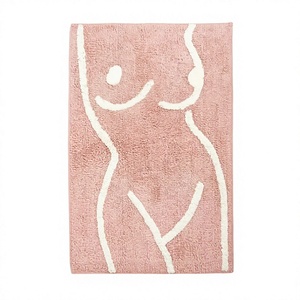 Alfombrillas de Baño de Lujo Ecológicas y Modernas con Diseño Floral, de Secado Rápido, Hechas a Máquina con Técnicas de Algodón para Baños ITHL - Product Image 1