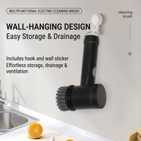 Nouvelle Arrivée 2026 Brosse de Nettoyage Électrique Multifonctionnelle Automatique pour Vaisselle, Rechargeable, Étanche, en Plastique
