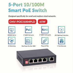 Commutateur <span class=keywords><strong>PoE</strong></span> OEM/ODM 4, 8, 16, 24 ports 10/100M et Gigabit non géré, commutateur Ethernet fibre optique <span class=keywords><strong>48V</strong></span> <span class=keywords><strong>PoE</strong></span> IEEE802.3af/at adapté pour CCTV, NVR - Product Image 5