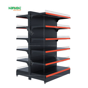 Tienda de comestibles góndola sistema de estanterías supermercado estantes de acero de metal de doble cara para tienda - Product Image 4