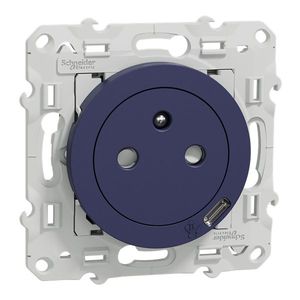<span class=keywords><strong>Prise</strong></span> <span class=keywords><strong>USB</strong></span> Type C S550089, avec interrupteur 16A, 250V, encastrable, blanc, bleu, série <span class=keywords><strong>Odace</strong></span> 2011 - Product Image 1