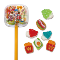 Mélange de bonbons de marque privée cadeau en vrac doux mignon différentes formes assorties vente en gros liquide jouet fruits bonbons gommeux
