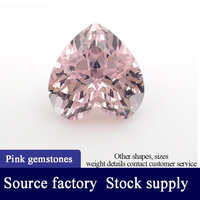 Hochwertiger Labor-Gezüchteter Rosa Saphir Herzschliff 3-14mm Loser Synthetischer Regenerierter Edelstein Großhandel