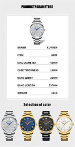 Reloj Deportivo de Lujo para Hombre, 3 Bar Resistente al Agua, Correa de Acero Inoxidable de 22 mm, Diseño Simple, Movimiento de Cuarzo - Product Image 6