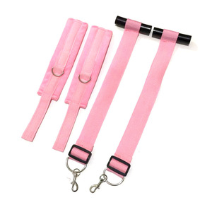 Menottes Carmen noires rondes, 4 pièces, jouet de bondage pour adultes, domination passionnée, accessoires intimes pour couples - Product Image 3