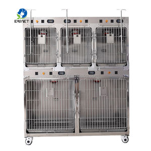 EUR VET Edelstahl Hunde käfig mit 5 Türen und Temperatur regelung Schönes Design Veterinär ausrüstung für Tierklinik - Product Image 2