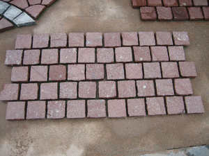 Màu đỏ tự nhiên porphyry lát đá cuội Màu Đỏ porphyre porfido Đỏ <span class=keywords><strong>Granite</strong></span> Cobble đá paver giảm kết thúc - Product Image 4