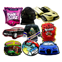 Sachet Mylar Plastique Holographique sur Mesure avec Logo, Emballage Unique à Forme Spéciale, Fermeture Zip, Découpe Plate, Capacités 3.5g, 14g, 28g, 1lb