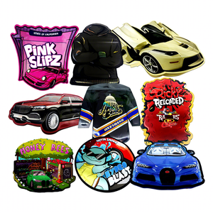 Bolsas de Mylar 3.5 Troqueladas Planas con Cierre Zip de 3.5g, 14g, 28g, 1lb, Empaque de Plástico Holográfico con Forma Especial Única y Logo Personalizado - Product Image 1