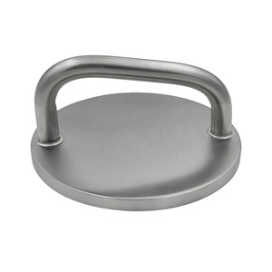 100% Buatan Tangan 3.64 Lbs Baja Tahan Karat 304 Finishing Dibrusi Diameter 150mm Alat Penekan Smash Burger Fabrikasi Logam Lembaran - Product Image 1