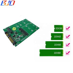 SATA <span class=keywords><strong>3</strong></span> III 7 + 15pin zu M.2 (NGFF) B-key SATA & mSATA 52pin 2in1 Größe Mehrere SSD Konverter Adapter Karte - Product Image 5