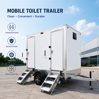 Toilettes mobiles modulaires avec douche pour les équipes de construction minière, toilettes portables préfabriquées