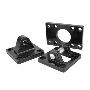 Plaque de montage cylindrique Zoni à bride carrée en acier, support pneumatique fixe FA FB simple ou double oreille - Product Image 2