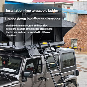 Grande <span class=keywords><strong>Tente</strong></span> de Toit Rigide Pliante pour 4 Personnes avec Auvent Toit de Voiture Camping Familial <span class=keywords><strong>Tente</strong></span> Extérieure Imperméable pour Véhicules SUV - Product Image 3