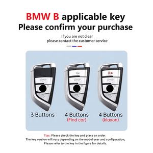 Custodia per chiave a distanza per auto in lega di zinco + silicone Shell Fob per <span class=keywords><strong>BMW</strong></span> G20 G30 G11 X1 <span class=keywords><strong>X3</strong></span> G01 <span class=keywords><strong>F25</strong></span> X5 F15 X6 F16 - Product Image 3