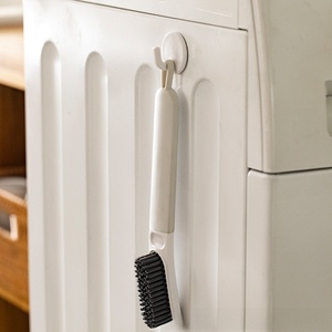 Brosse de nettoyage de chaussures en silicone pratique, gadget d'entretien des chaussures à domicile avec des fonctions de nettoyage spéciales, douce pour les chaussures, en poils de porc - Product Image 4