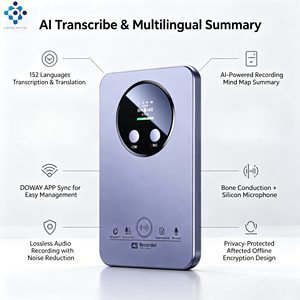 <span class=keywords><strong>Enregistreur</strong></span> vocal numérique FW922H, écran IPS de 1,14 pouces, deux modes, 50H <span class=keywords><strong>d</strong></span>'autonomie, haut-parleur intégré, charge magnétique sans fil, WAV, alliage <span class=keywords><strong>d</strong></span>'aluminium - Product Image 2