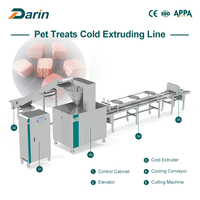 Ligne d'extrusion à froid en acier inoxydable de qualité alimentaire pour friandises pour animaux de compagnie, équipement de traitement continu automatique des snacks