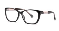 Lunettes UV400 à grande monture TR90 pour femmes Filtre de lumière classique en noir transparent rose et variété de couleurs