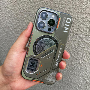 HANTANG pour 15 <span class=keywords><strong>Pro</strong></span> <span class=keywords><strong>Max</strong></span> TPU+PC Anneau magnétique antichoc Mat Compatible 5G Étui de protection - Product Image 3