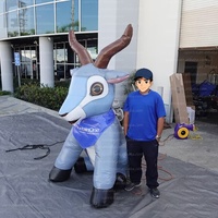 Grand modèle de mascotte gonflable personnalisé chèvre/agneau, gonflable promotionnel pour centre commercial/exposition agricole/décoration d'événements équine