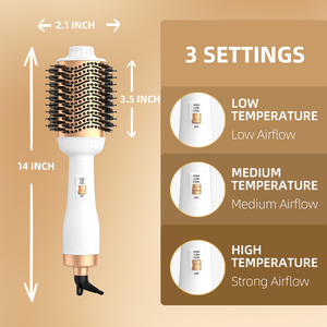 <span class=keywords><strong>Cheveux</strong></span> bouclés multifonctionnels personnalisés OEM One Step Professional 3 en 1 Round Electric Hot Air Comb SK-036 - Product Image 6
