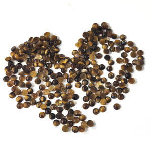 Cuentas Sueltas de Piedra Natural Ojo de Tigre de 3mm y 4mm, Planas y Lisas para la Elaboración de Joyería - Product Image 3